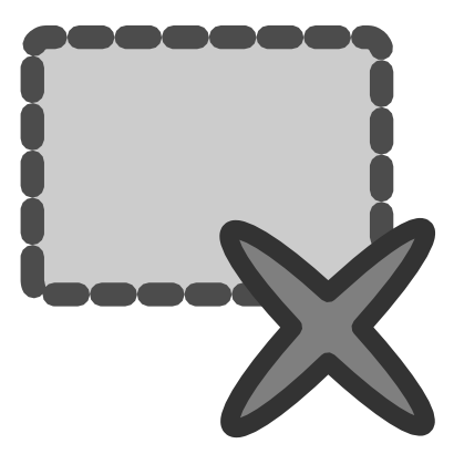 Download free grey cross rectangle icon